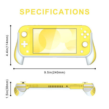 Laimax Grip Case for Nintendo Switch Lite, Ergonomic Yellow Handles, Model SS-123