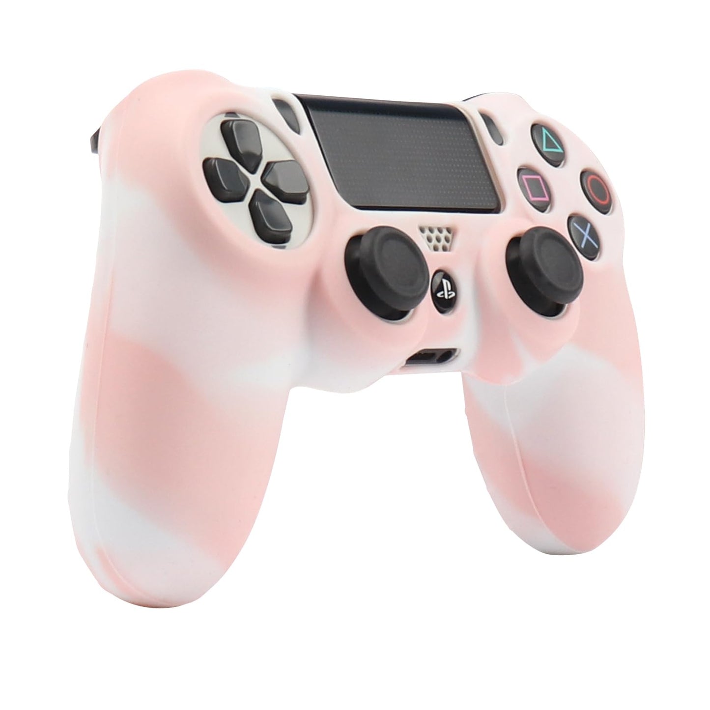 RALAN Pink PS4 Controller Skin Protector - Silicone Cover with 6 Pro Grips, Camouflage Pink & White, Fits PS4 Slim/Pro, 6.0 x 4.0 in