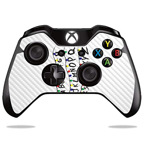 MightySkins Carbon Fiber Skin for Microsoft Xbox One or One S Controller - Stranger Alphabet | Protective  Durable Textured Carbon Fiber Finish | Easy to Apply  Remove | Made in The USA