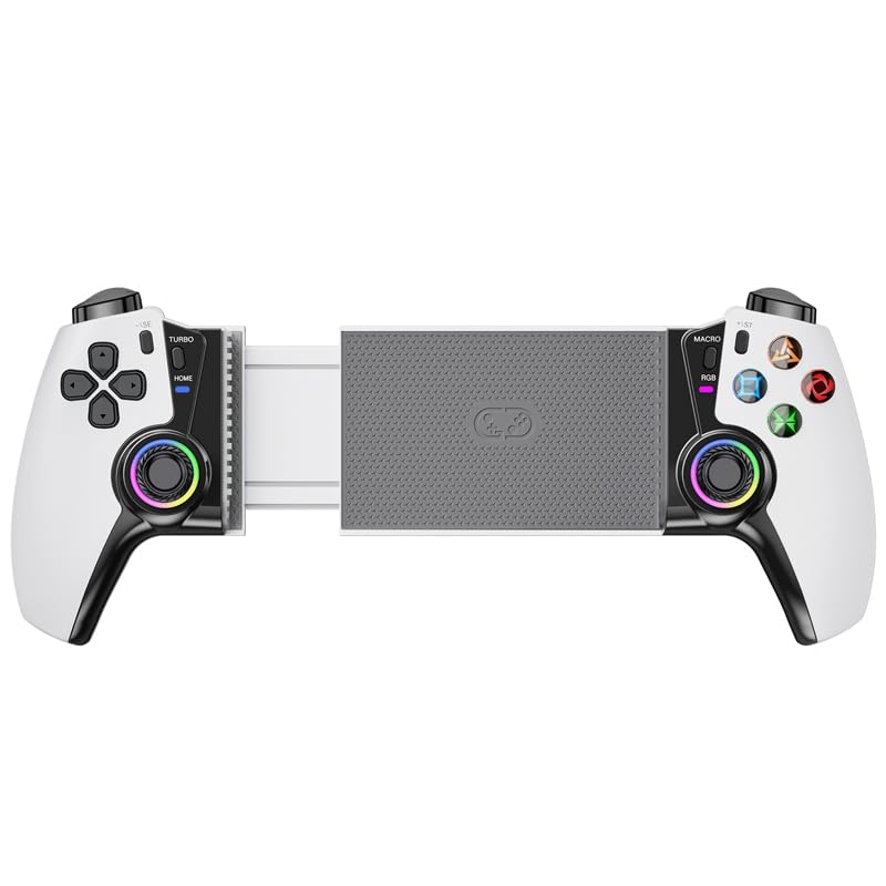 Phone Controller for iPhone/Android/Switch 1/2/OLED/iPad Mini With Hall Joystick  Wireless LED Mobile Gaming Controller for iOS Support PS Remote Play  Xbox Cloud Steam Link GeForce Now  Arcade Roblox