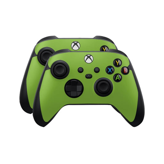 Skin Compatible with Microsoft Xbox Series X|S Controller (2 Pack) - Solid Lime Green - Premium 3M Vinyl Protective Wrap Decal Cover - Easy to Apply | Crafted in The USA by MightySkins