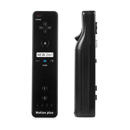 QUMOX Wii Nunchuck Remote Controller with Motion Plus, Shock Function, Black