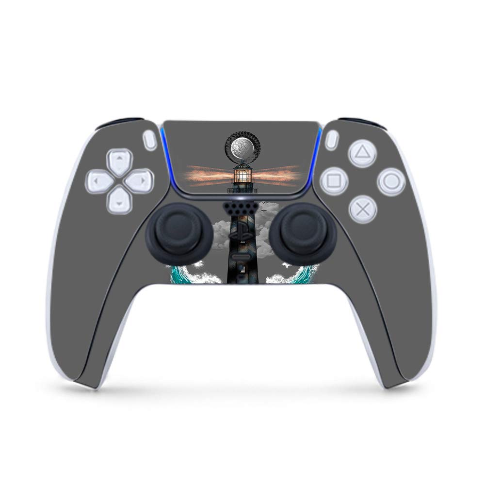 MightySkins Gaming Skin for PS5 / Playstation 5 Controller - Wave Anchor | Protective Viny wrap | Easy to Apply and Change Style | Made in The USA