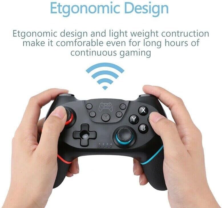 Lyyes Wireless Pro Switch Controller Joystick, 2 Pack, Black, Compatible with Switch/Lite/Switch 2, Model SW001