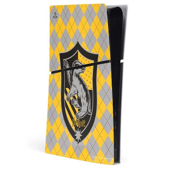 Skinit Decal Gaming Skin Compatible with PS5 Slim Digital Edition Console - Officially Licensed Wizarding World Harry Potter Hufflepuff Crest Design