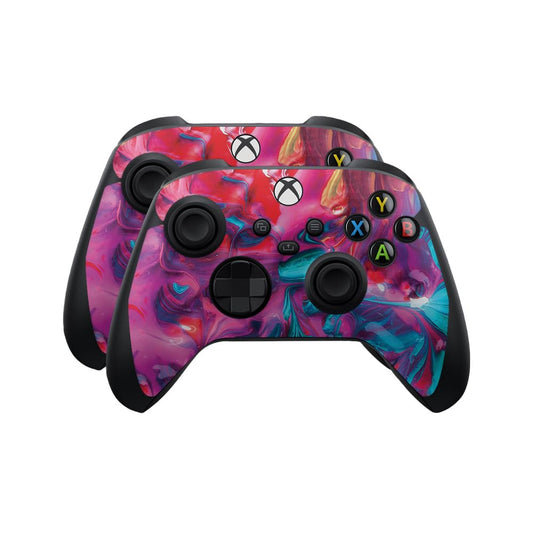 Skin Compatible with Microsoft Xbox Series X|S Controller (2 Pack) - Paint Party - Premium 3M Vinyl Protective Wrap Decal Cover - Easy to Apply | Crafted in The USA by MightySkins