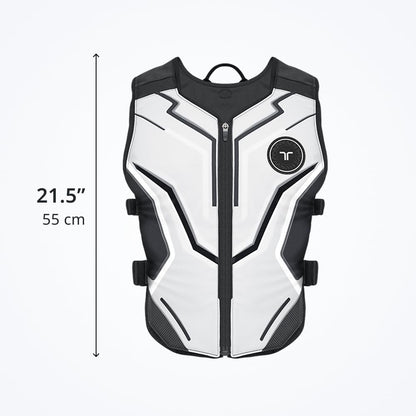 bHaptics TactSuit Air ASH - Lightweight Haptic VR Vest, 16 Motors, Wireless, White, Model BHTV16M1D
