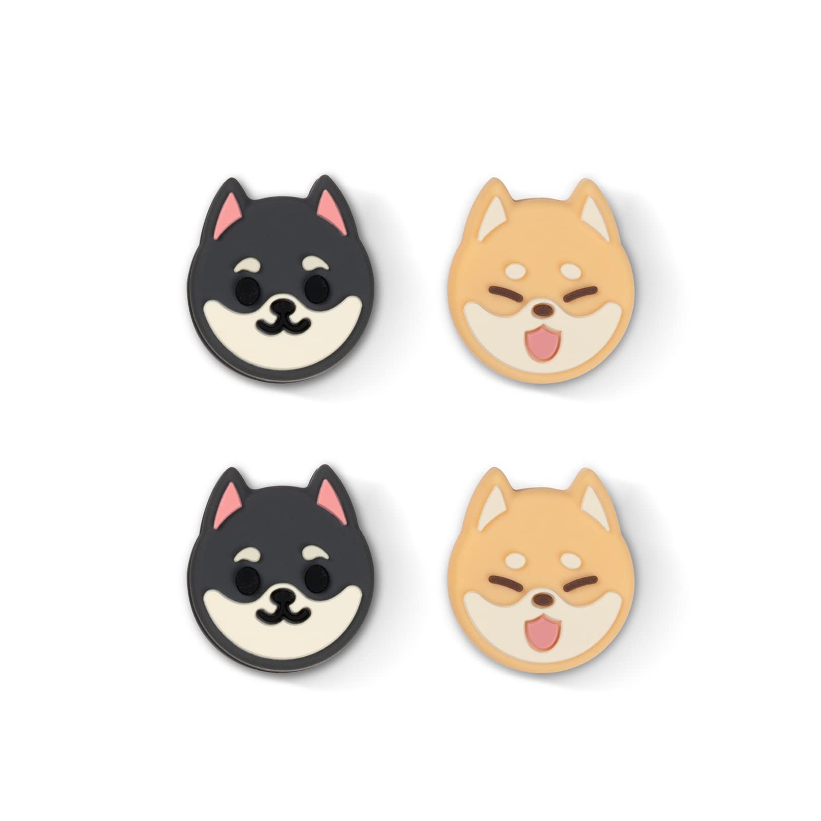 GeekShare Cute Animal Theme Thumb Grip Caps Compatible with Switch/OLED/Switch Lite Soft Silicone Joystick Cover 4PCS - Shiba Inu