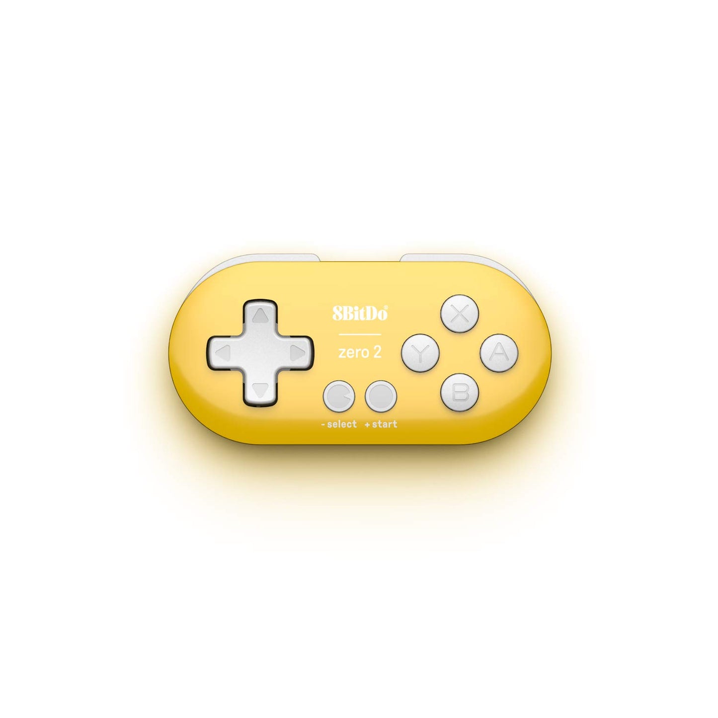 8Bitdo Zero 2 Mini Bluetooth Gamepad Controller - Keychain Size, Yellow Edition, Compatible with Switch, Windows, Android, macOS, Raspberry Pi