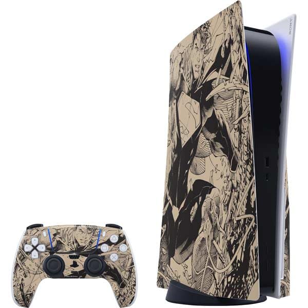 Skinit Decal Gaming Skin Compatible with PS5 Bundle - Officially Licensed DC Comics Superman Unchained #1 Original Cover Pencils Design