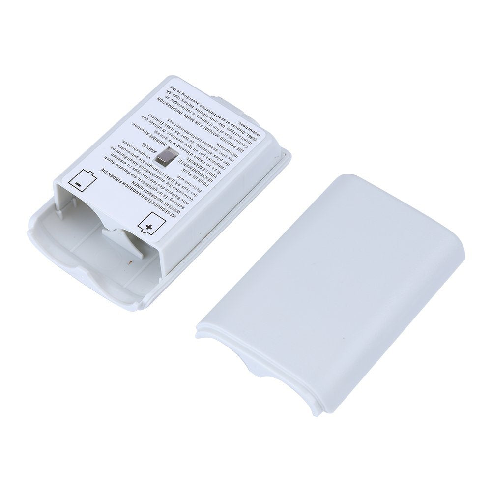 Trenro 2X White Battery Pack Cover Shell Case Kit for Xbox 360 Wireless Controller