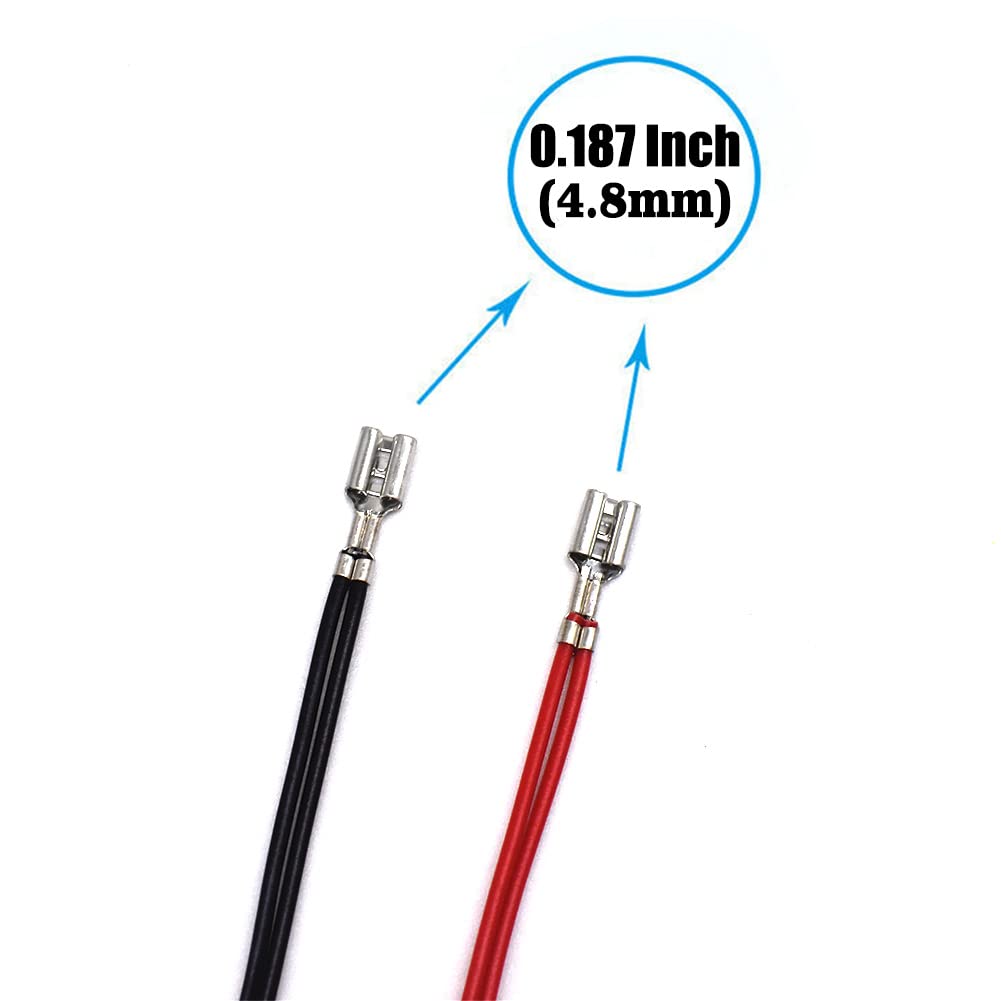 Arcity LED Arcade Cable Wire Harness - 2 Pcs, 0.187 Inch Terminals, Model HY-PJ099-3, for USB Encoder, MAME, Raspberry Pi, PC
