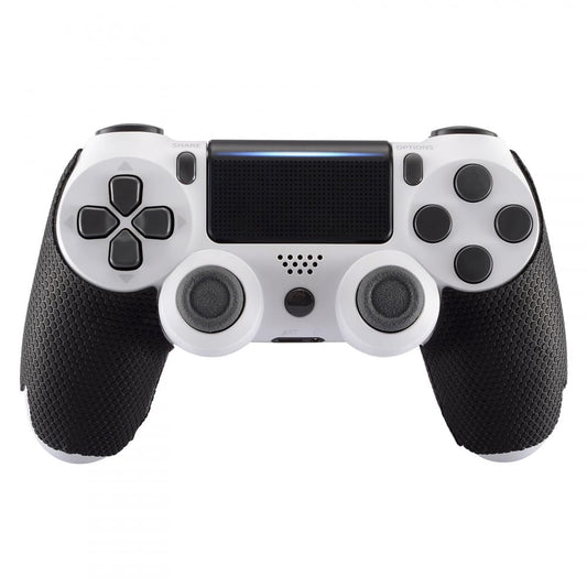 eXtremeRate Black Anti-Skid Sweat-Absorbent Controller Grips for ps4 Controller  Professional Textured Soft Rubber Handle Grips for ps4 Slim Pro Controller - Improve The Grip and Comfort
