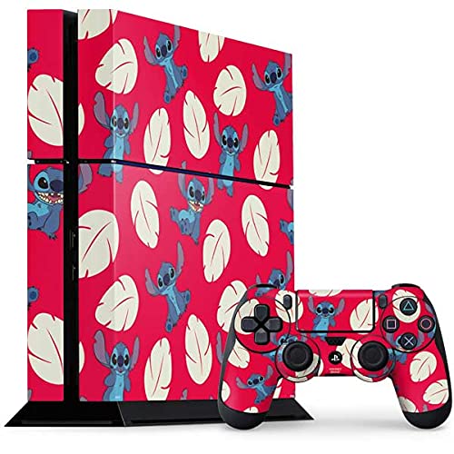 Skinit Decal Gaming Skin Compatible with PS4 Console and Controller Bundle - Officially Licensed Disney Lilo and Stitch Character Pattern Design