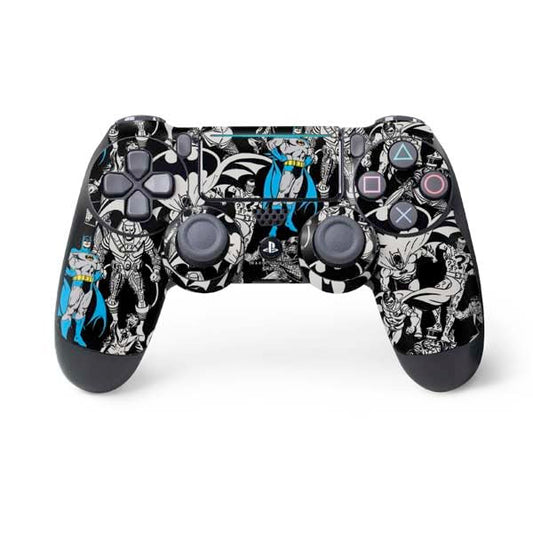 Skinit Decal Gaming Skin Compatible with PS4 Pro/Slim Controller - Officially Licensed DC Comics Batman Characters Action Poses Print Design