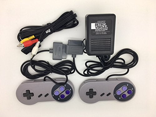 Two Brothers Game Store Super Nintendo SNES Controller Bundle with AV Cable & Power Adapter for Original SNES Console