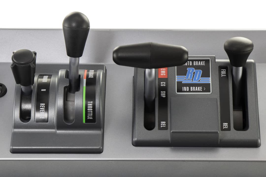 RailDriver USB Desktop Train Cab Controller - Realistic Throttle, Brake, and Switch Controls - Dark Gray - Model RD-91-MDT