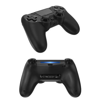 FASIGO Wireless Controller for PS4 Slim/Pro - 20h Rechargeable, Dual Vibration, Ergonomic Grip, Black - 2 Pack