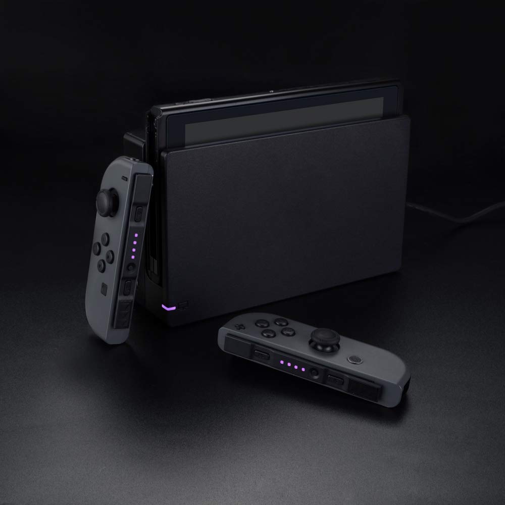 eXtremeRate Firefly LED Tuning Kit for Nintendo Switch Joycons - Violet, Model NSLED009, Includes Power LED Indicator