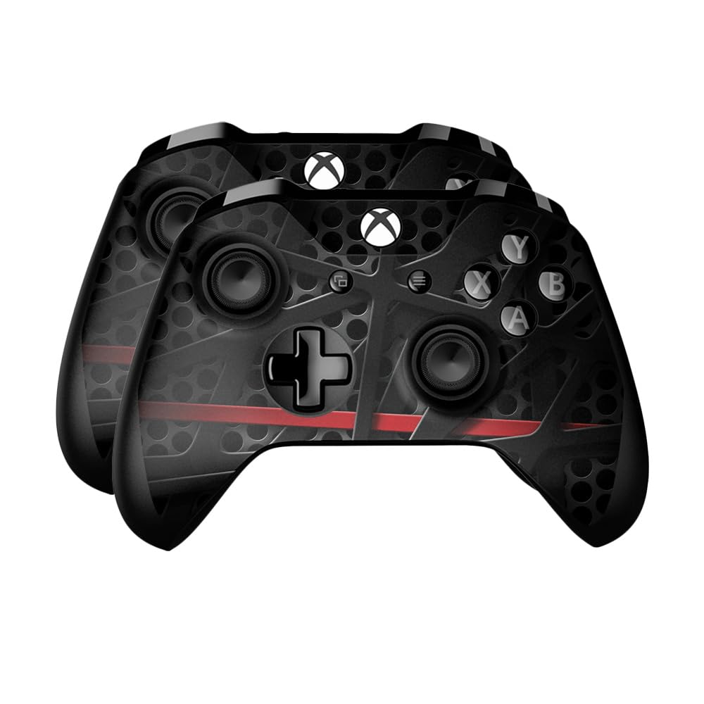Skin Compatible with Microsoft Xbox One Controller (2 Pack) - Tech Web - Premium 3M Vinyl Protective Wrap Decal Cover - Easy to Apply | Crafted in The USA by MightySkins
