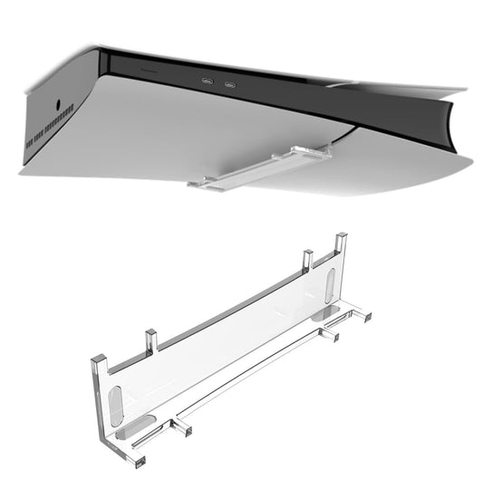 XBERSTAR PS5 Slim Stand - Cooling Feet, Horizontal Bracket Holder for PS5 Digital & Disc, 6.0x5.0x2.0cm