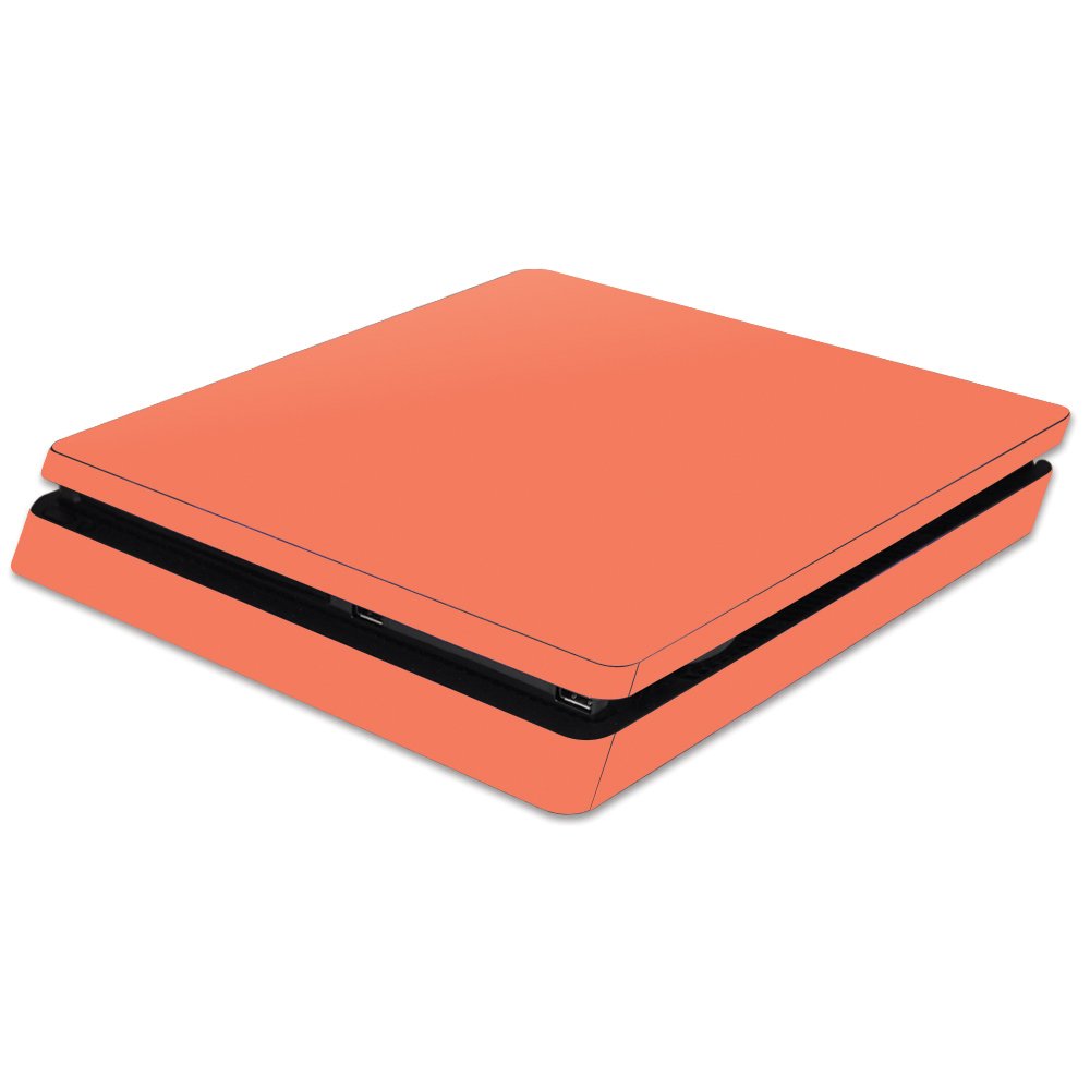 MIGHTY SKINS Sony PS4 Slim Skin - Solid Salmon Vinyl Decal Wrap, Durable & Unique, Easy to Apply, Made in the USA