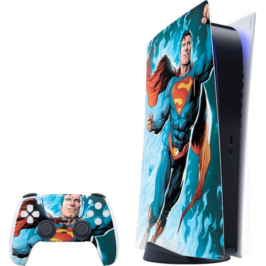 Skinit Decal Gaming Skin Compatible with PS5 Bundle - Officially Licensed DC Comics Superman Action Comics Cover #976 Art by Gary Frank Design