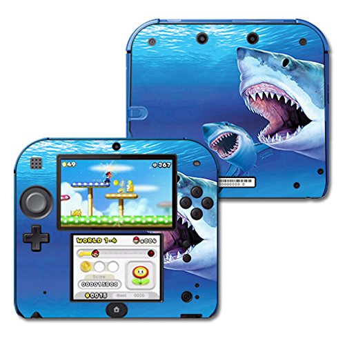 MIGHTY SKINS Nintendo 2DS Skin - Great Whites Vinyl Decal Wrap, Durable & Easy to Change, Model NI2DS-Great Whites