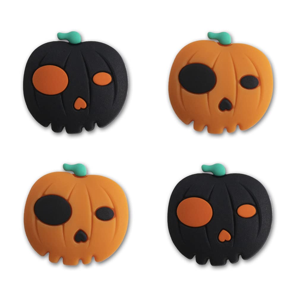 PERFECTSIGHT Switch Thumb Grips Caps  Cute Halloween Thumbstick Joystick Cover for Nintendo Switch/Switch Lite/Switch OLED  Kawaii Analog Stick Button Cover for NS Joycon Accessories (Pumpkin Skull)