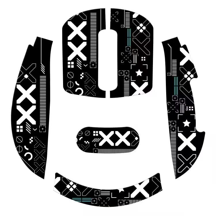 MANBASNAKE Mouse Anti Slip Grip Tape - Pre-Cut Griptape, Sweat Resistant, Ultra-Thin 0.5mm, Black