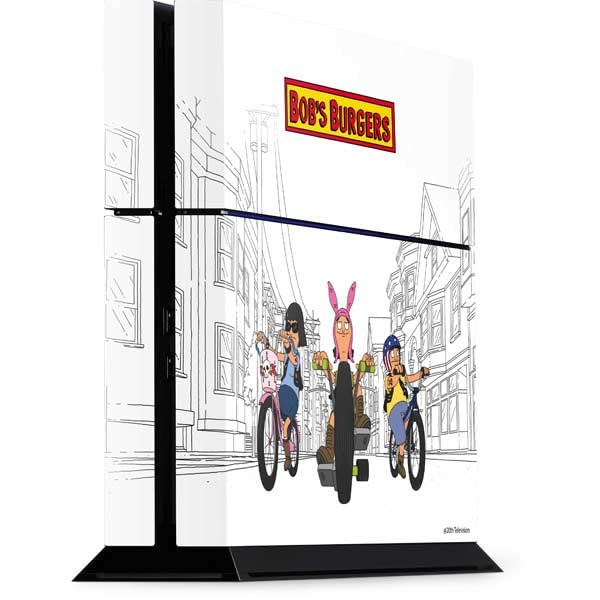 Skinit Decal Gaming Skin Compatible with PS4 Console - Officially Licensed Bobs Burgers Bike Squad Design