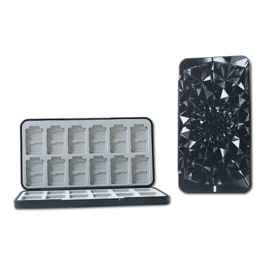 PERFECTSIGHT Game Card Case for Nintendo Switch & Switch OLED  fine stone Pattern Switch Lite Game Holder refill unit Case with 24 Game Card sections and 48 Micro SD Card sections (Black)