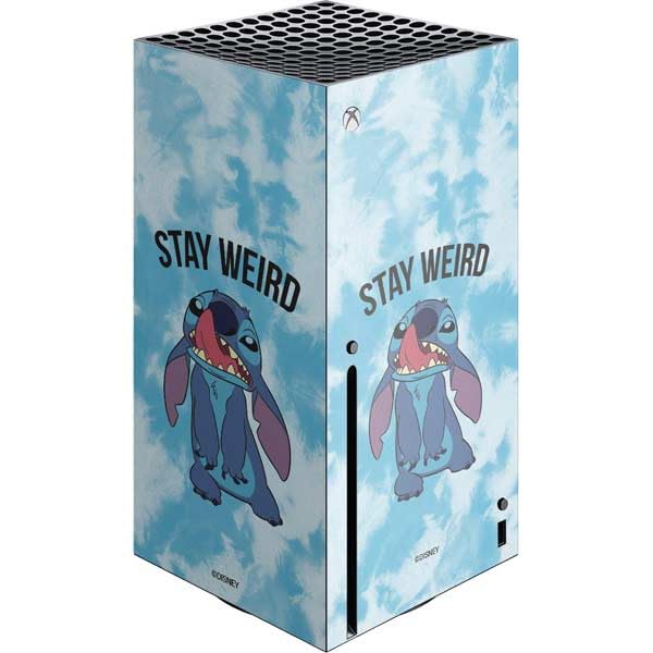 Skinit Decal Gaming Skin Compatible with Xbox Series X Console - Officially Licensed Disney Lilo and Stitch Stay Weird Design