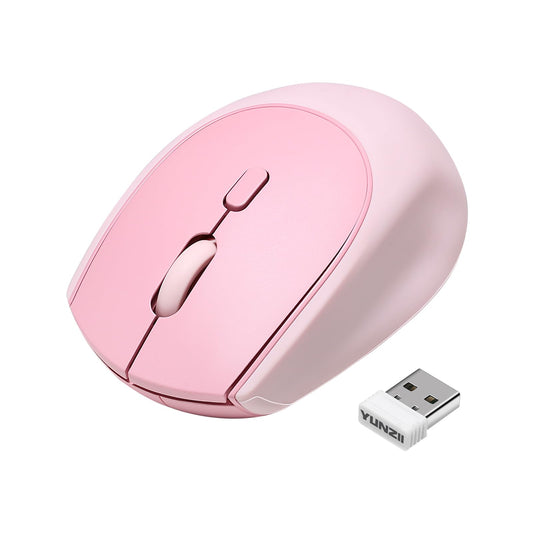 YUNZII C2 Wireless Mouse,2.4GHz Cute Silicone Noiseless Wireless Computer Mouse, Quiet Clicks, 3 Adjustable DPI, 1600 DPI Optica