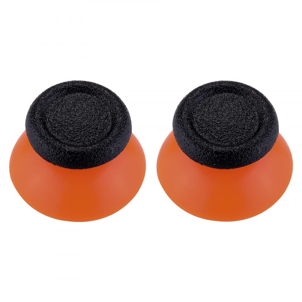 eXtremeRate Dual-Color Replacement 3D Joystick Thumbsticks for PS5 Controller  Black Orange Analog Thumb Sticks with Screwdriver for PS4 Slim Pro Controller