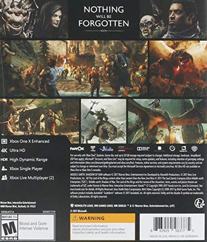 WARNER BROS Middle-Earth: Shadow Of War - Xbox One Game, Model 1000640754