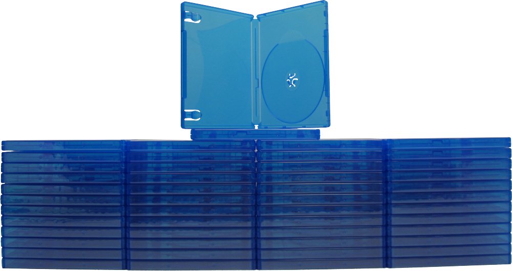 Square Deal Recordings PS4 Game Cases - 5 Pack, 1 Disc Capacity, 14mm Thickness, Blue