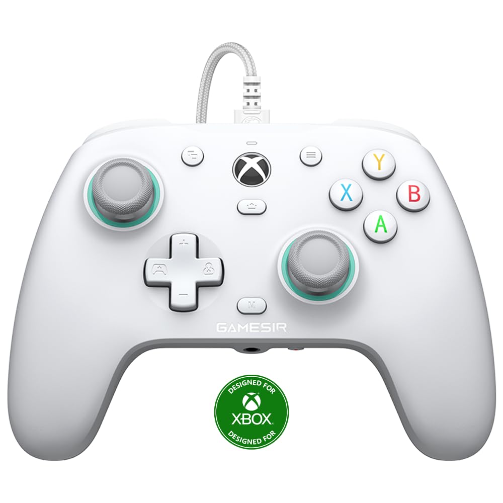 GameSir G7 SE Wired Xbox Controller with Hall Effect Joysticks and Hall Triggers  Works with Xbox Series X|S  Xbox One  Windows 10/11 PC  Officially Licensed for Xbox  1000hz  Mappable Back Buttons(White)