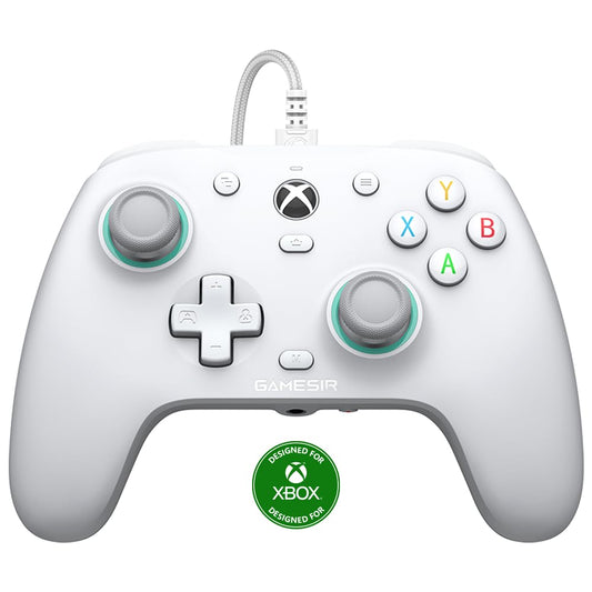 GameSir G7 SE Wired Xbox Controller with Hall Effect Joysticks and Hall Triggers  Works with Xbox Series X|S  Xbox One  Windows 10/11 PC  Officially Licensed for Xbox  1000hz  Mappable Back Buttons(White)