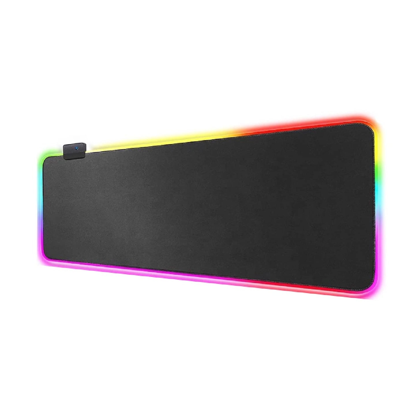 TalkWorks Extra Large RGB Gaming Mousepad - 12x31.5 inches, Black, Non-Slip Rubber Base, 7 Colors, 14 Lighting Modes, USB Interface