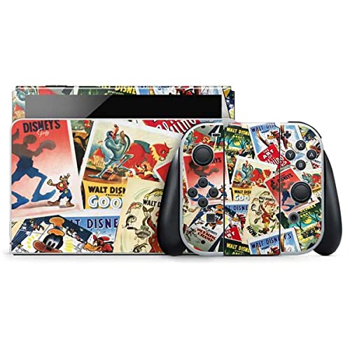 Skinit Decal Gaming Skin Compatible with Nintendo Switch OLED (2021) - Officially Licensed Disney Friends Retro Goofy Stamps Art Design