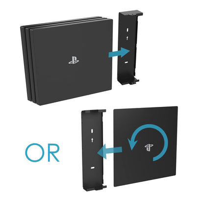 Bylitco Wall Mount for PS4 Pro - Solid Metal, Mounts on Wall or Under Desk
