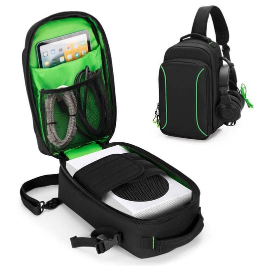 PGmoon Sling Carrying Case Compatible with Xbox Series S Game Console  Storage Travel Bag for Wireless Controllers and More Accessories (Patent Design)