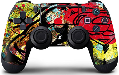 Skinit Decal Gaming Skin Compatible with PS4 Controller - Officially Licensed DC Comics Superman Color Splatter Design