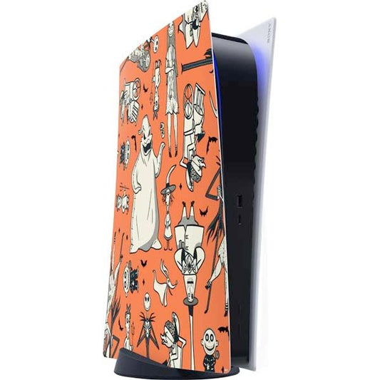 Skinit Decal Gaming Skin Compatible with PS5 Digital Edition Console - Officially Licensed Disney The Nightmare Before Christmas Character Pattern Print Design