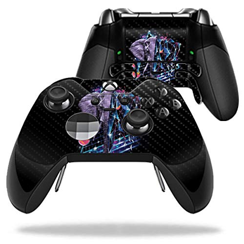 MightySkins Carbon Fiber Skin for Microsoft Xbox One Elite Controller - Eccentric Elephant | Protective  Durable Textured Carbon Fiber Finish | Easy to Apply | Made in The USA
