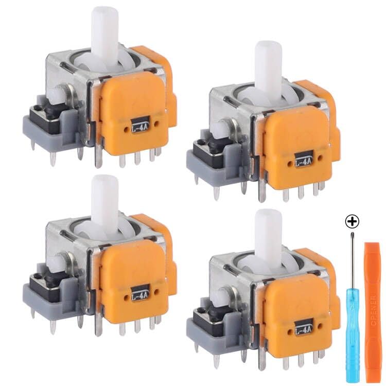 TOMSIN Switch Pro Controller Joystick Replacement - 4 Pack Hall Effect 3D Analog Sensor Thumbsticks Repair Kit