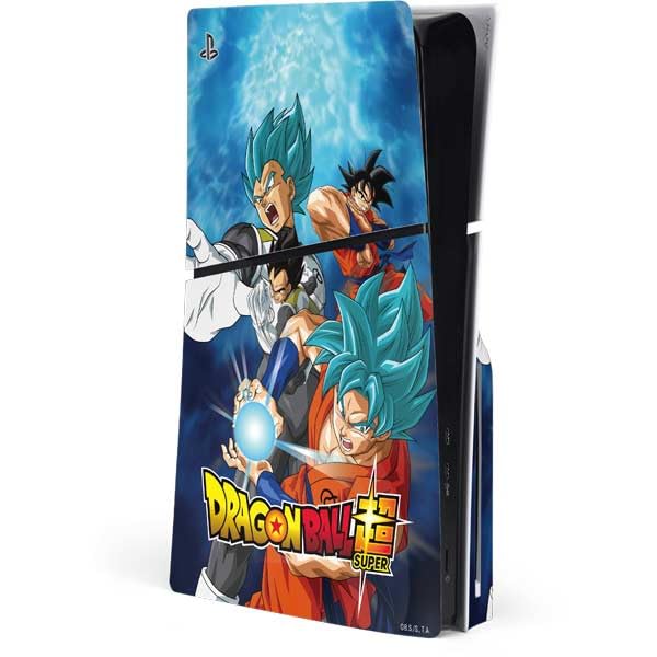 Skinit Decal Gaming Skin Compatible with PS5 Slim Disk Console - Officially Licensed Dragon Ball Super Goku Vegeta Super Ball Design