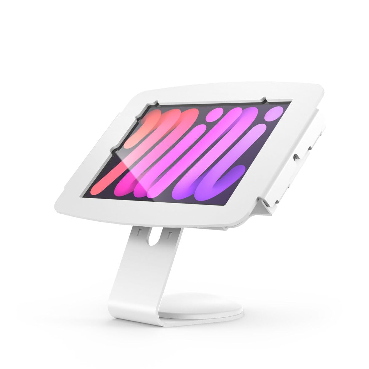 Compulocks iPad mini 8.3 Space Enclosure - Secure Core Counter Stand or Wall Mount, White - Perfect for Retail, Kiosks, & Displa