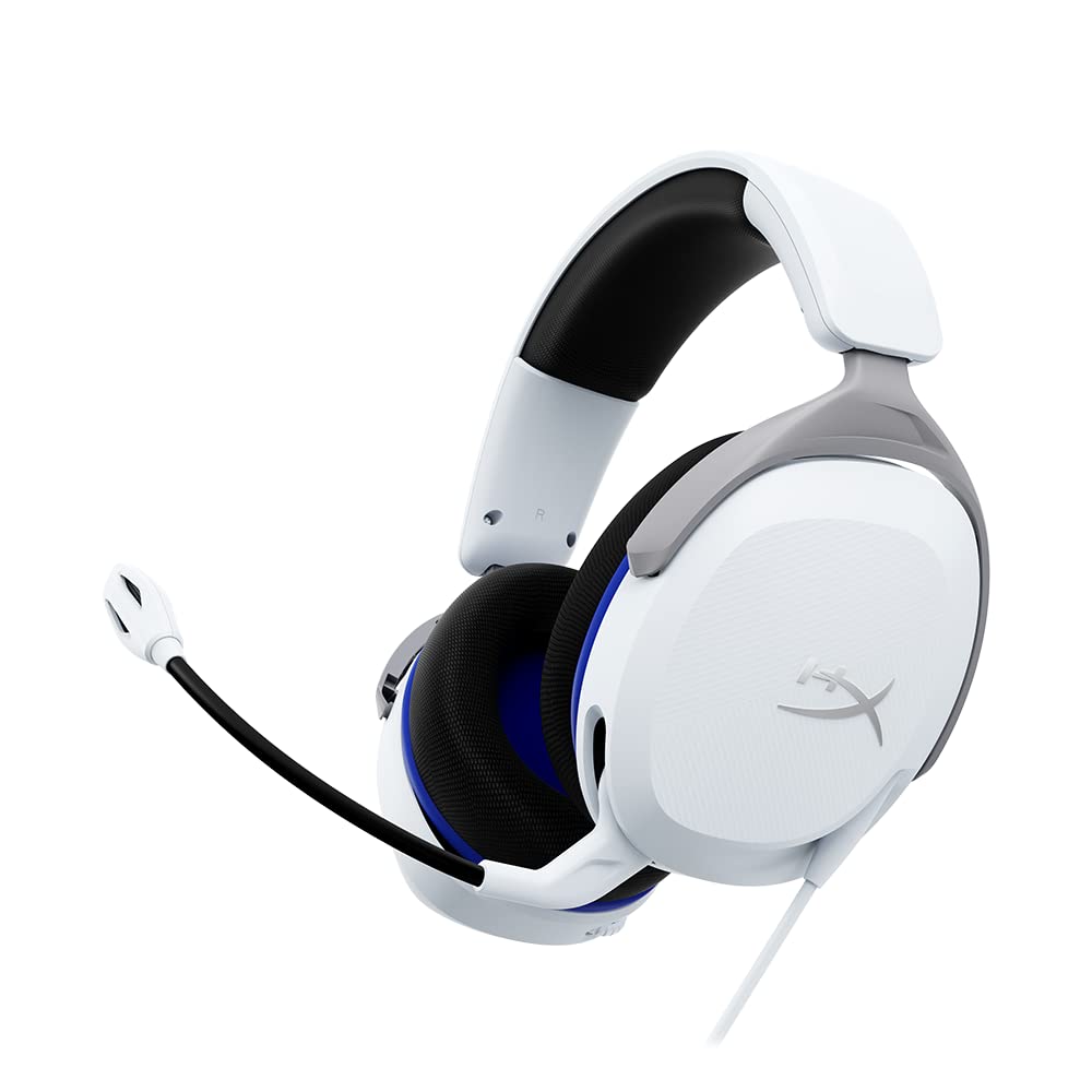 HyperX Cloud Stinger 2 Core Gaming Headset - Wired Over-Ear, White, 40mm Drivers, Swivel-to-Mute, Model 6H9B5AA